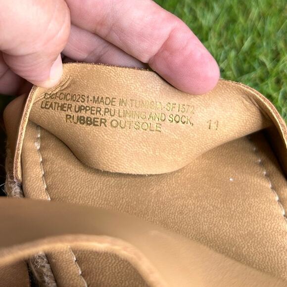 Steve‎ Madden Catia Natural Ankle Strap Open Toe Wedge Espadrille Sandals 11 - Picture 7 of 11